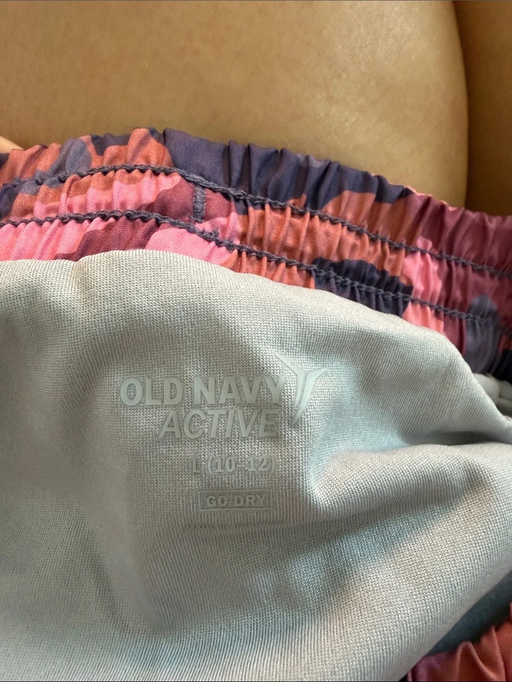 Old Navy Pink and Purple Camo Girls' Athletic Shorts